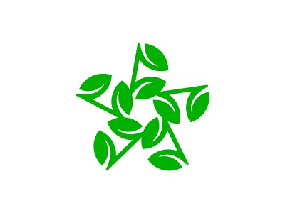 Creative Star Leaf Logo branding design graphic design illustration leaf logo leaf star logo logo star leaf logo star logo star nature logo vector