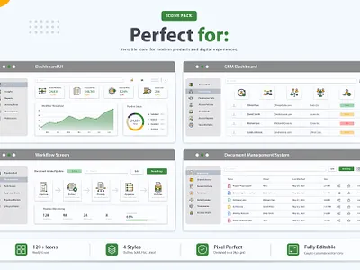 Enterprise Workflow Icon System for SaaS Platforms analytics automation crm dashboard dashboard icons document enterprise enterprise ui icon pack icons interface outline platform saas saas icons system ui vector workflow workflow icons