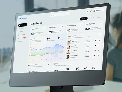 Healight - SaaS Healthcare Dashboard App appointment consultation dashboard doctor health health tech healthcare healthcare design hospital lab medicine message mobile app patient result saas ui design ux design web app web design