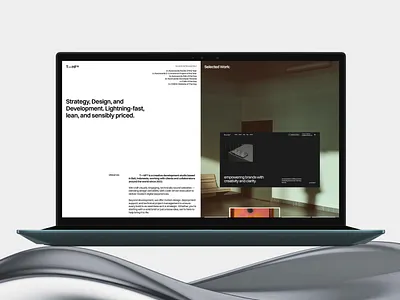 Minimal Creative Agency Website agency website creative studio website design studio website editorial website landing page design minimal website design modern website design portfolio website single page website typography design ui design ux design web design web design exploration website design