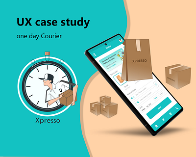 One day courier service application UX case study design karthiga as artist ui uidesign ux uxdesign uxui