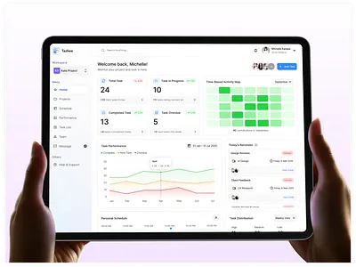 Tazkee - Project Management Dashboard card code company dashboard graph management mockup project saas schedule startup stat task team teamwork ui design ux design vibe work workflow