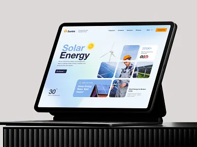 Renewable Energy Solutions Website UI/UX Design eco design ecofriendly green energy landing page landing page design pixelean renewable energy landing page saas sahin mia solar energy solar energy website solar power solar system sustainable sustainable future ui ui design uiux web design website design