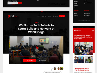 Web3Bridge Website Design dapp defi hackathon landing page product design trending ui ux web3 website