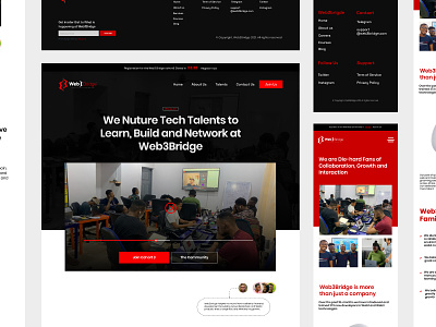 Web3Bridge Website Design dapp defi hackathon landing page product design trending ui ux web3 website