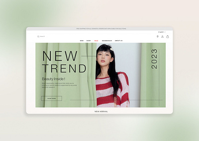 E-commercial website - fashion brand design ecommercial landing page ui web design webdesign website design
