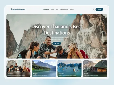 Travel Booking Website UI Design bookingwebsite design hero section designl product travel agency travel landing page travel website travelapp traveling website design travelling travelling website travelui ui uidesign web web design website hero