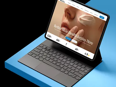 Skincare Landing Page Design anne arundel dermatology branding business clean company cosmetic store cosmetology design e commerce face care landing page logo minimal modern personal care skin skincare uiux webflow wellness