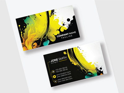 Unique Modern Business Card design template orange