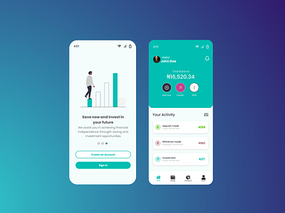 Investment app design graphic design ui