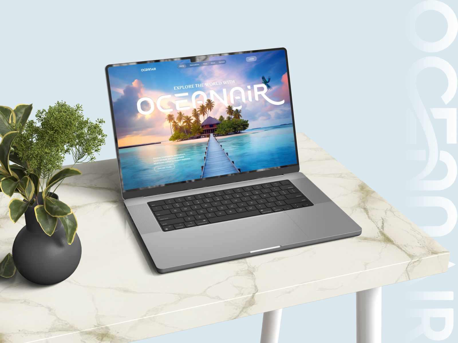 Oceanair-Luxury Travel Landing Page UI Design landing page travel landing page ui uidesign uiux web design web ui