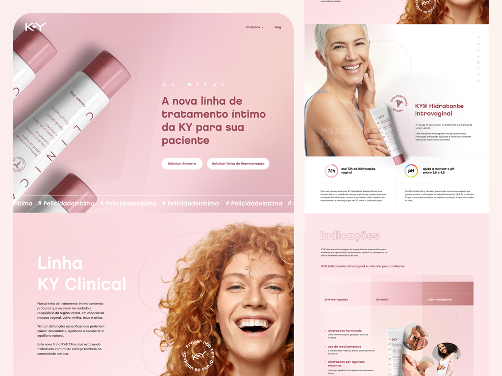Clinical Landing Page beauty cosmetics product site ui web