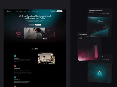 Minimal Non-Profit Website Design foundation website landing page design marketing website modern website nonprofit website ui website web design website design