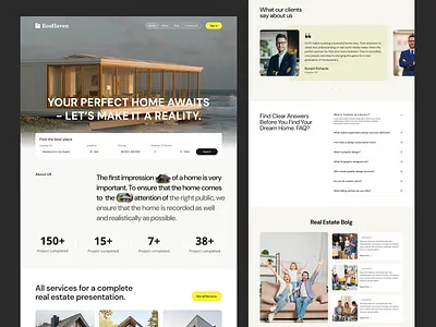 Modern Luxury Real Estate Website UI clean interface landing page design luxury home ui luxury real estate minimal web design modern ui product design property website real estate landing page real estate platform real estate ui startup website ui ux design web ui website inspiration
