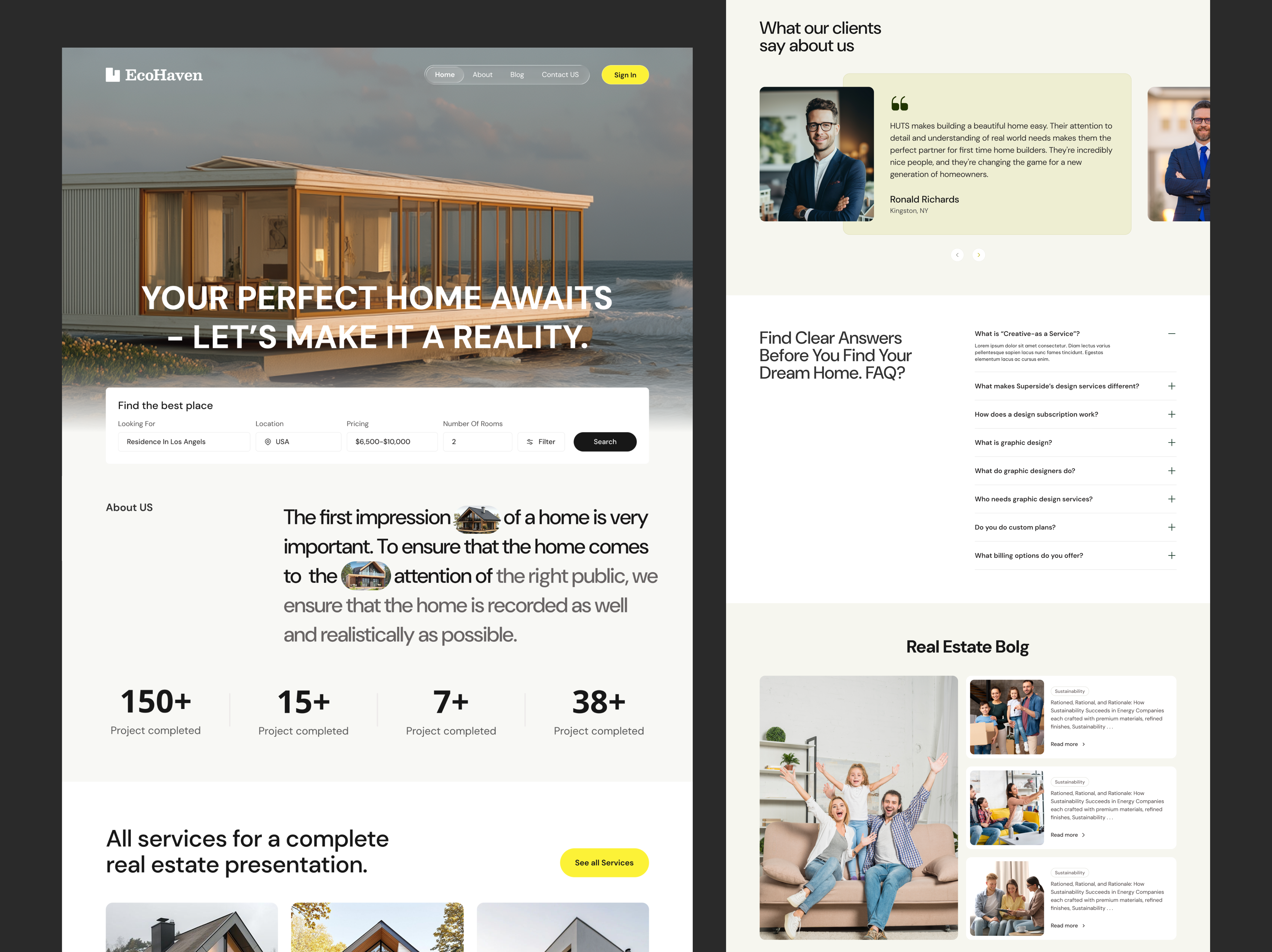 Example of Custom Word Press Design & Development 