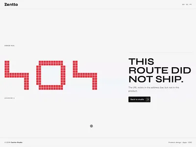 Zentto 404 Page 404 interaction ui website