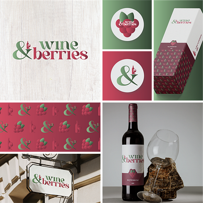 Wine & berries Brand Identity branding design graphic design illustration logo typography vector