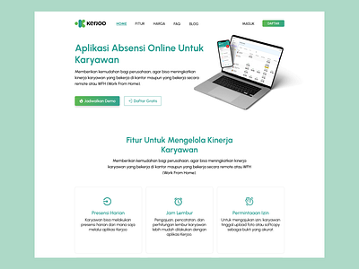 🧑‍💼 Employee attendance landing page graphic design landing page ui uiux design ux visual design