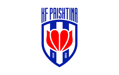 KF Prishtina 3d albania ball blue branding design fc prishtina font football football club heart kf kosovo logo prishtina rebrand red redesign soccer white