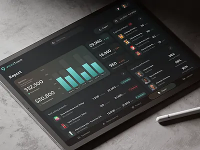 WareTrack - SaaS Warehouse clean dark theme dashboard inventory logistic management mobile app mockup products report saas statistic supply chain ui design ux design warehouse web app web design