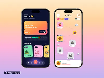 Kid Learning Mobile App app branding children app dashboard design edtech education app figma gamification kid app learning app mobile app ui ux