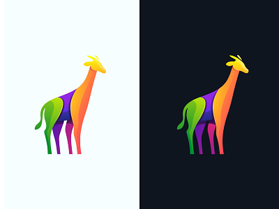 Colorful Giraffe Logo abstract animal logo animals app branding creative design giraffe giraffe logo gradient graphc graphic design illustration logo premium software studio ui vector wild