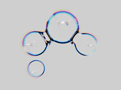 Surface Tension 3d 3d animation abstract animation blender bubbles chromatic glass glass animation iridescent loop motion motion design motion graphics spheres