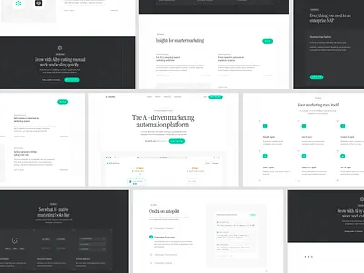 AI Marketing Platform Landing Page – SaaS Web UI Design ai product design ai saas landing page b2b saas website landing page design marketing platform ui saas web design web app interface