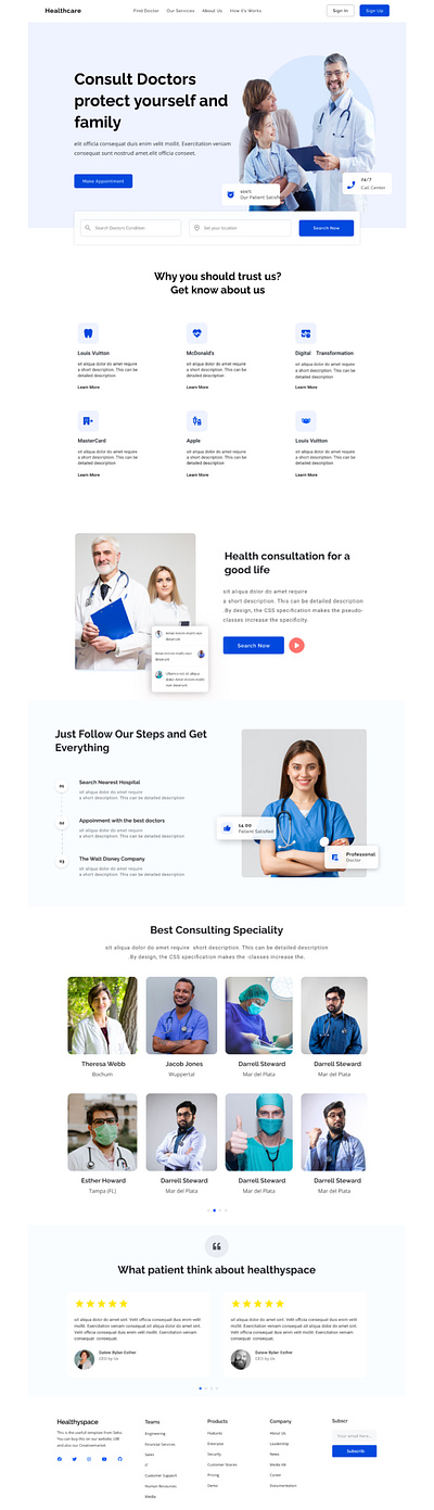 Landing Page Design design uiux website