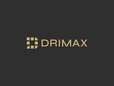 Drimax logo rejected clean d dark drimax gold golden ratio grid logo minimal modern precision rejected symbol