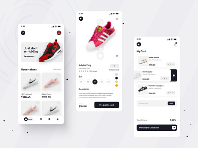 Shoe Retails Brad website for E-Commerce branding design graphic design illustration landing page logo minimal ui ux vector