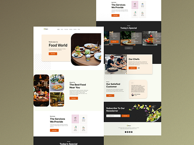 Food Landing page company corporate hero landing page product ui ui design uiux web website