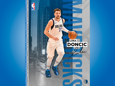 Luka Doncic - NBA Poster basketball basketball print dallas mavericks design graphic design luka doncic nba nba dallas mavericks nba poster print sports design