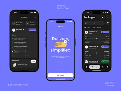 Shipment Tracking Mobile App Design– Packsy animation delivery logo gps tracking dashboard logistics app mobile app design mobile app ui mobile landing page mobile ui mobile web design order tracking parcel delivery app phenomenon studio shipment dashboard shipment management shipment tracking dashboard shipping icon tracking dashboard tracking design tracking icon vehicle tracking app