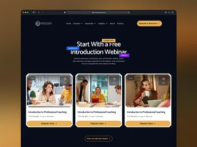 Corporate Learning - Landing Page Design ai landing page design ai website design corporate e learning web design edtech education platform elearning enterprise landing landing page landing page design leadership program learning platform lms design online course ui uiux ux web design website