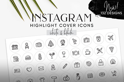 White & Black Instagram Cover Icons realtor icons