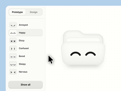 Folder icons with feelings [ > < ]