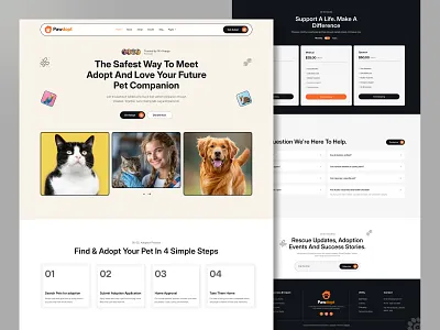 Pawdopt — Pet Adoption Website animalrescue animalwelfare dribbble landingpage minimaldesign modernui nonprofitdesign petadoption petcare productdesign responsivewebdesign templates ui uidesign uxdesign webdesign webflow templates websiteinspiration