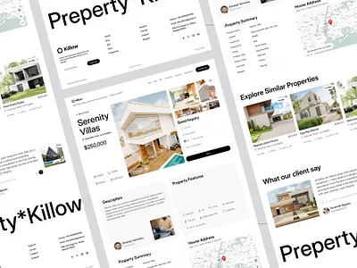 Real Estate Website for Killow (Property details) branding buysellrent clean details landing page minimal minimalrealestate property sale propertymanagement propertymarketplace realestateagency realestateplatform responsiverealestate smartrealestate ui website