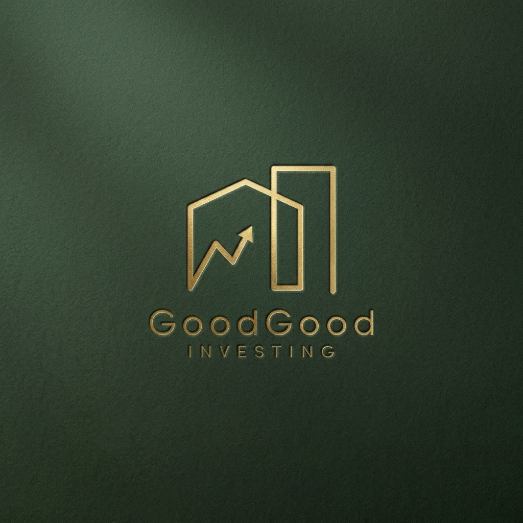 GoodGood Investing - Premium Real Estate Logo Design brand identity branding finance geometric gold foil investment logo logodesigner luxury real estate
