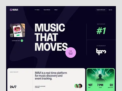 Website for an Entertainment Company ✦ Mavi design interface product service startup ui ux web website