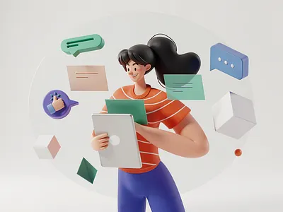 3D ExaVault Redesign 3d 3d art 3d illustration blender branding c4d character design cinematic colorful composition cute design dreamy environment illustration isometric lighting playful soft render texture
