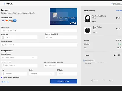 Credit Card Checkout Page UI/UX Designer dailyui design ui ux