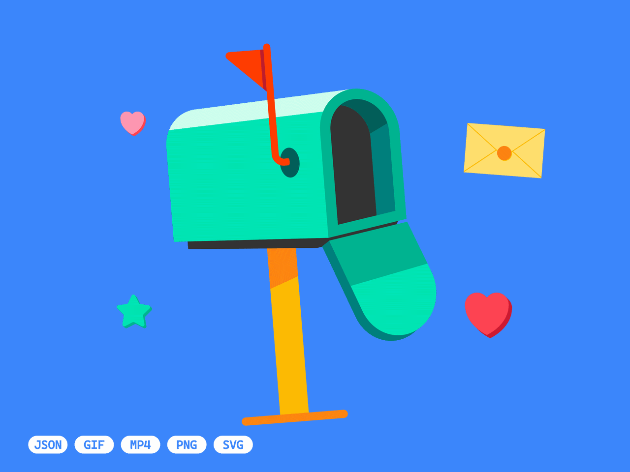 Mail Delivery Loop Animation animation delivery gif interactiondesign json loopanimation message microinteractions motiondesign motionstudy mp4 svg uidesign uxdesign
