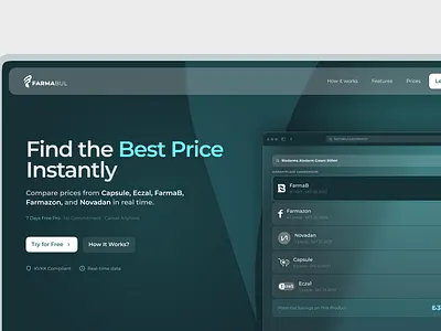 Hero Design (Built Farmabul to solve a real problem — pharmacies design figma her hero landing page marketplace pharmacy ui ux website