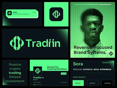 Tradiin - AI Powered Investment Advisor Branding alamgirbrands b2b branding communication finance fintech forex investment investment branding logo design logotype saas startup stocks trade tradiin trading branding trading identity trading platform trading website