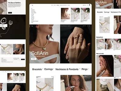 Minimalist Jewelry E-commerce Website Design | Shopify clean design ecommerce ecommerce design jewelry landing page landing page design minimalism online shop online store shopify shopify store shopify template ui uiux web design website website design