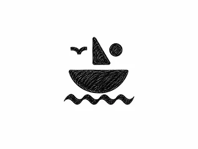 smile boat beach bird boat dental joy logo logo design ocean sand sea shoar smile sun
