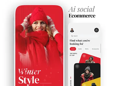 AI Social Ecommerce App UI Design ai ai app app app design app designer b2b branding dashboard e commerce ecommerce app ecommerce app design fashion ios app mobile saas shop shopping social ecommerce app ui design web