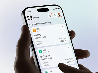 Zorvia - Crypto Mining Operations Platform | Fivecube crypto app crypto dashboard design fintech fivecube mobile mobile app monitoring system operations platform product design saas startup design ui ux web app design web3